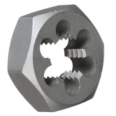 QUALTECH Hex Die, Series DWT, Imperial, 18 Thread, Left Hand Thread, Carbon Steel, Bright DWTHX18LH